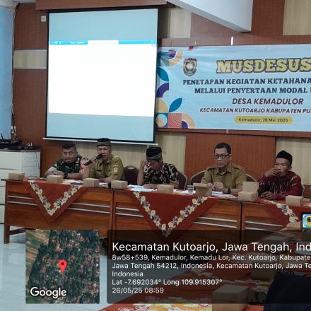 Musyawarah Desa Khusus Penetapan Program Ketahanan Pangan Desa Kemadulor Tahun Anggaran 2025